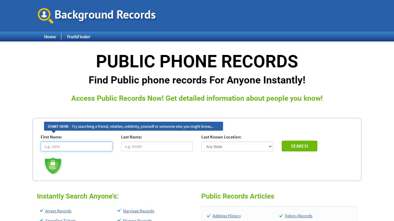 Find Public phone records For Anyone Instantly!